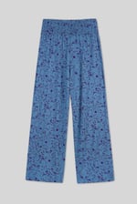 Womens Printed Wide Leg  Jersey Trousers
