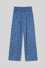 Womens Printed Wide Leg  Jersey Trousers