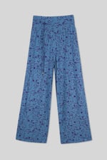 Womens Printed Wide Leg  Jersey Trousers