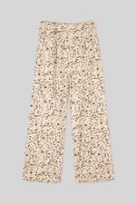 Womens Printed Wide Leg  Jersey Trousers