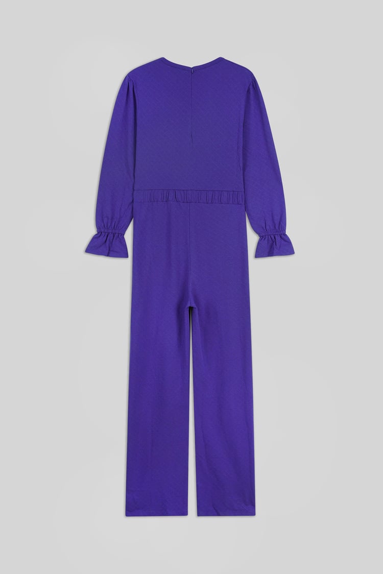 Women Long Sleeve Wrap Jumpsuit