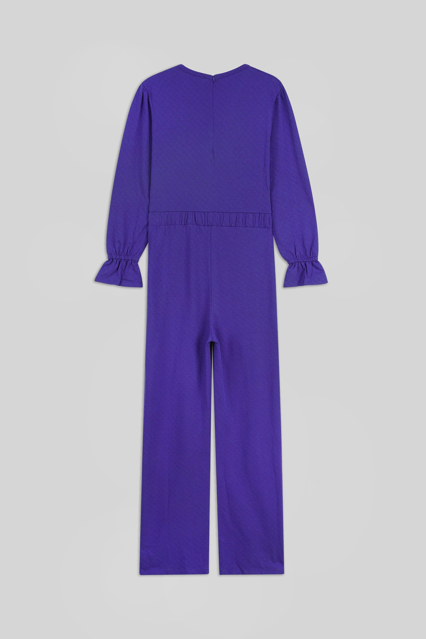 Women Long Sleeve Wrap Jumpsuit