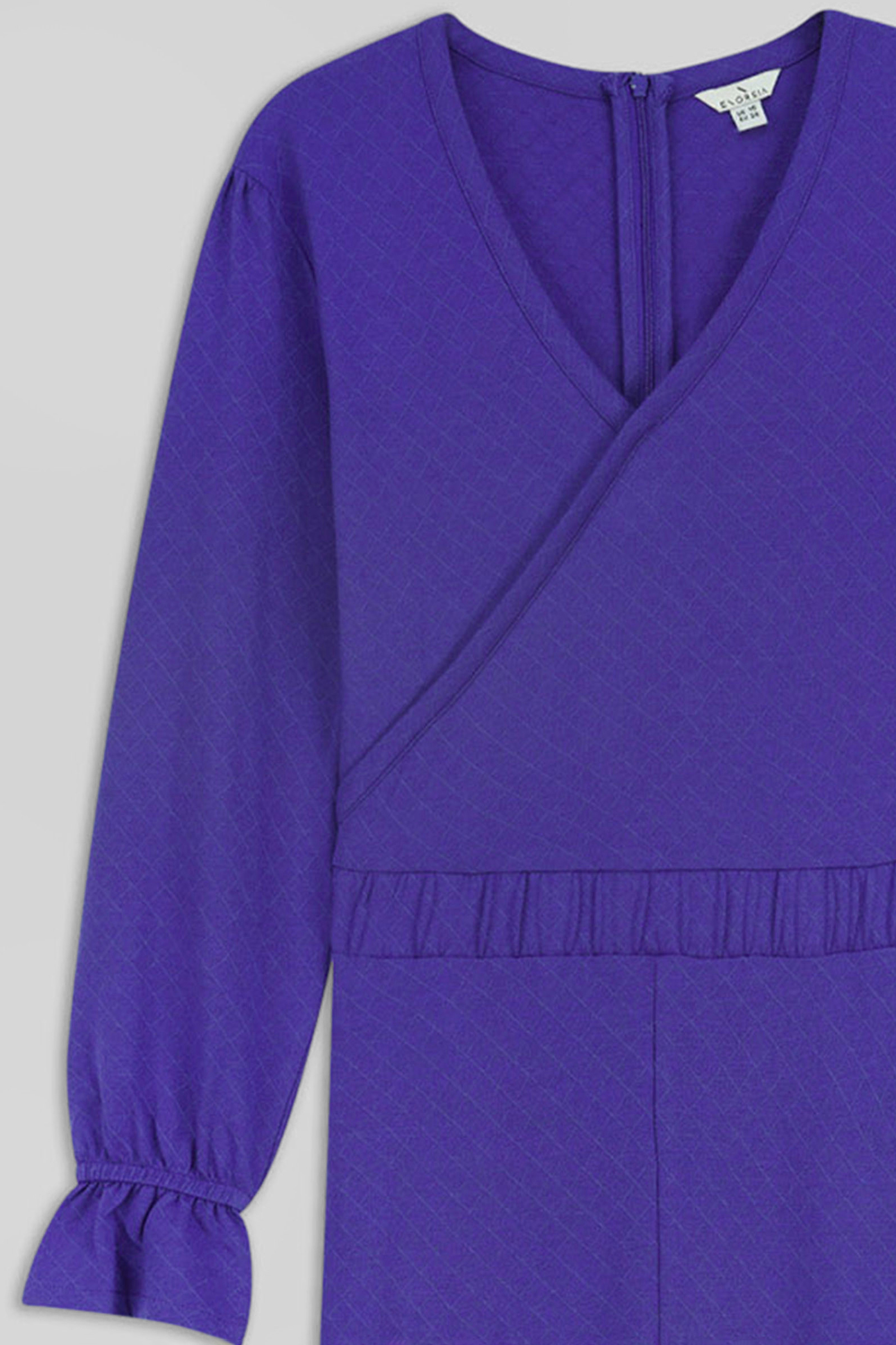 Women Long Sleeve Wrap Jumpsuit