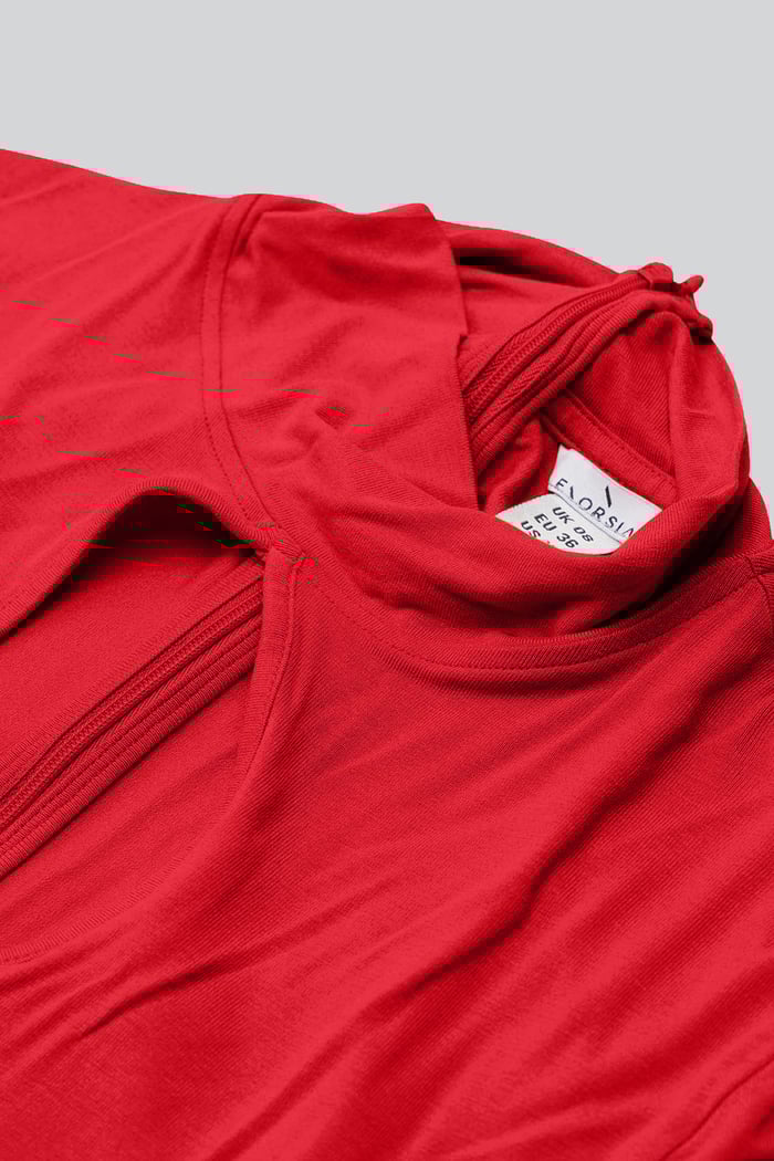 Womens High Neck Long Sleeve Playsuit