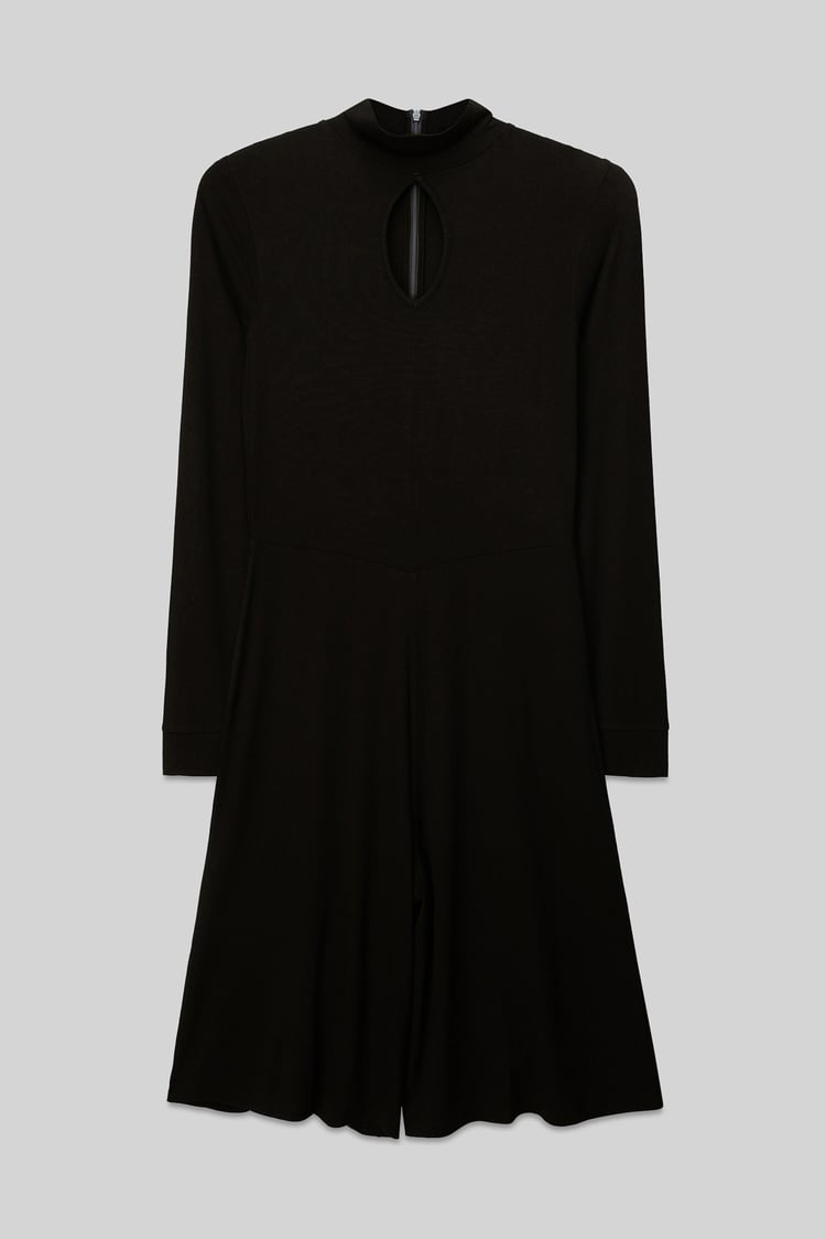 Womens High Neck Long Sleeve Playsuit