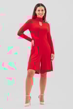 Womens High Neck Long Sleeve Playsuit