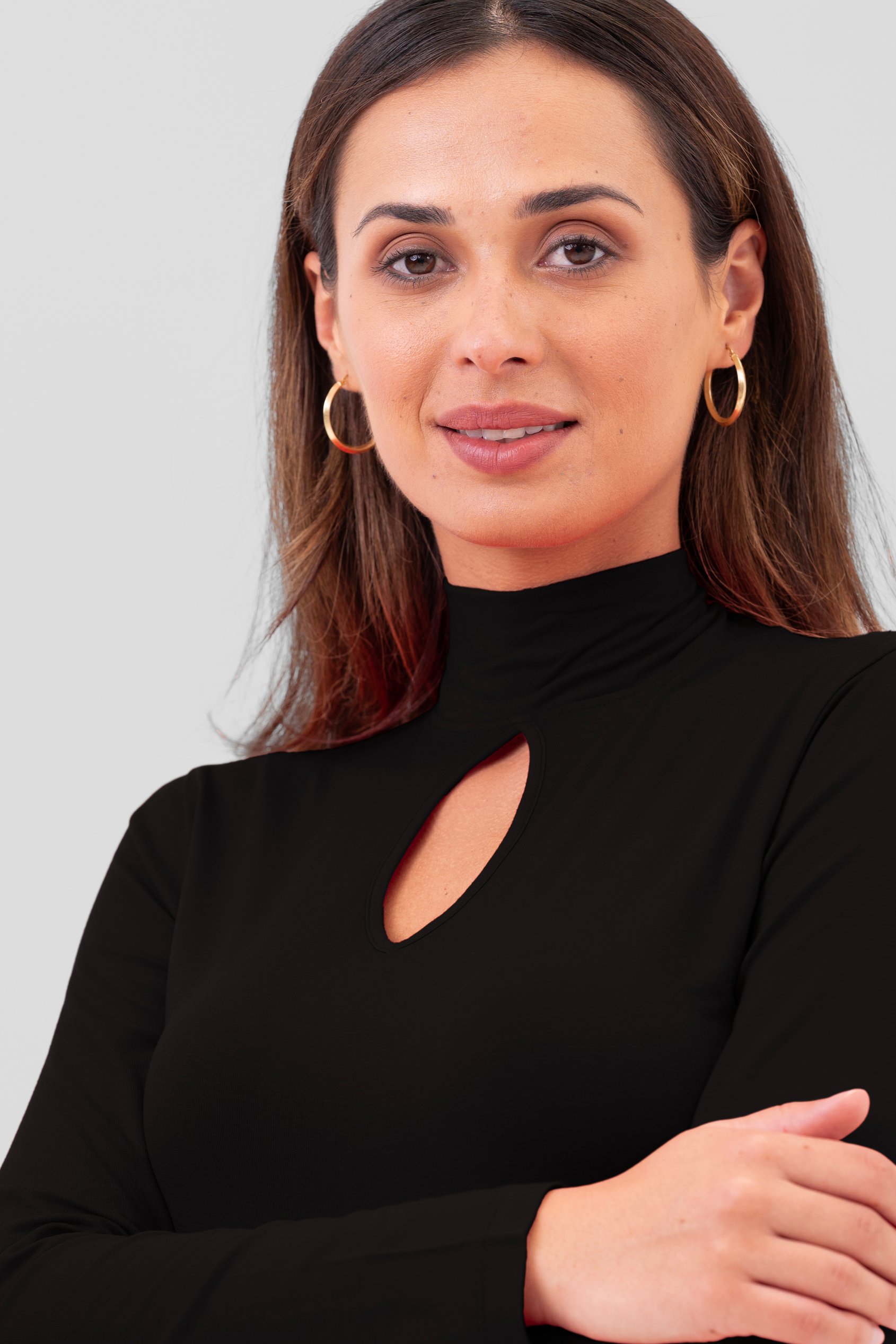 Womens High Neck Long Sleeve Playsuit