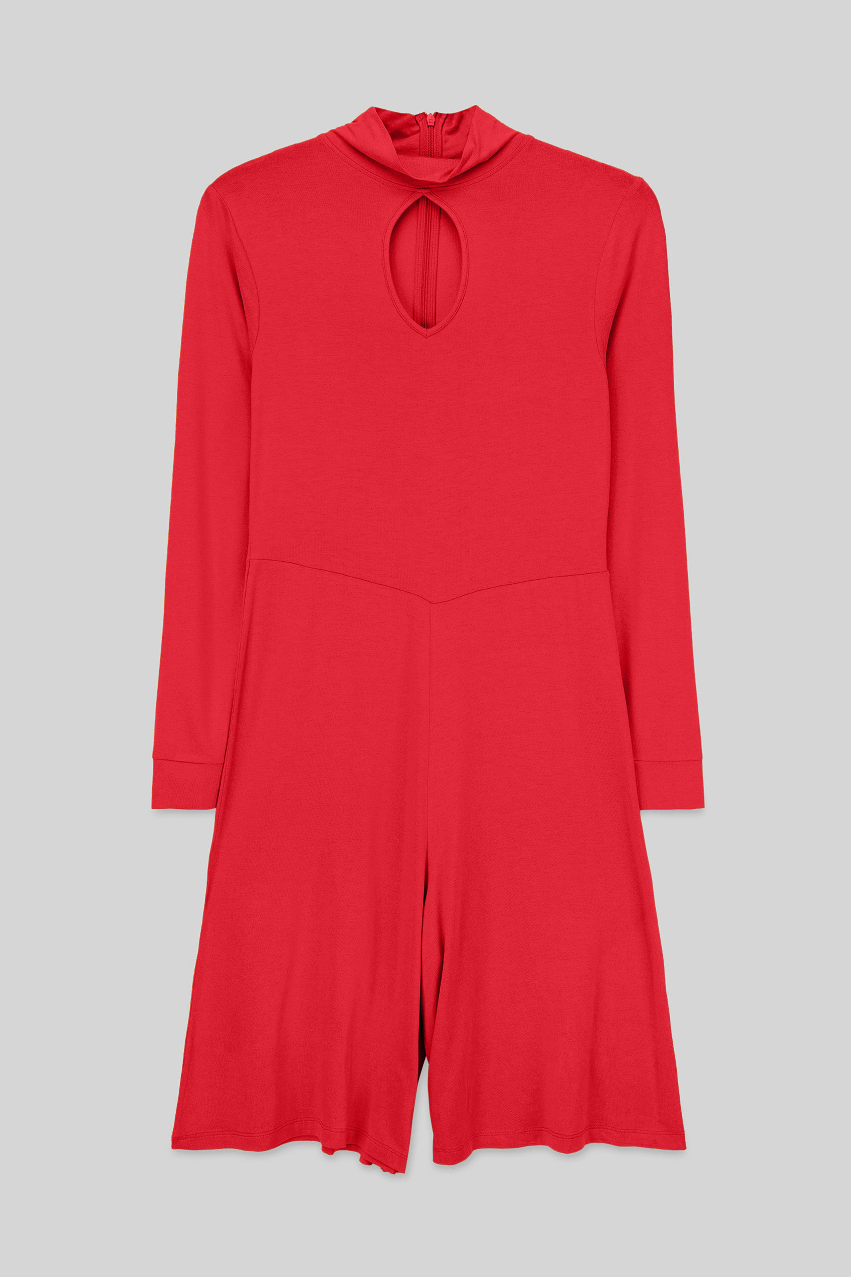 Womens High Neck Long Sleeve Playsuit