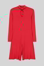 Womens High Neck Long Sleeve Playsuit