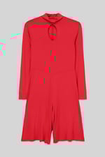 Womens High Neck Long Sleeve Playsuit