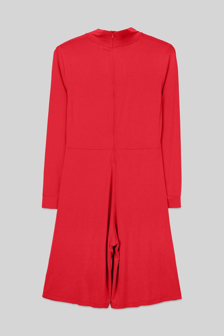 Womens High Neck Long Sleeve Playsuit