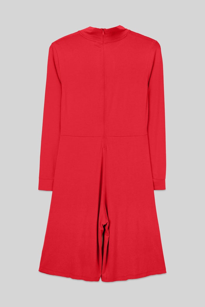 Womens High Neck Long Sleeve Playsuit