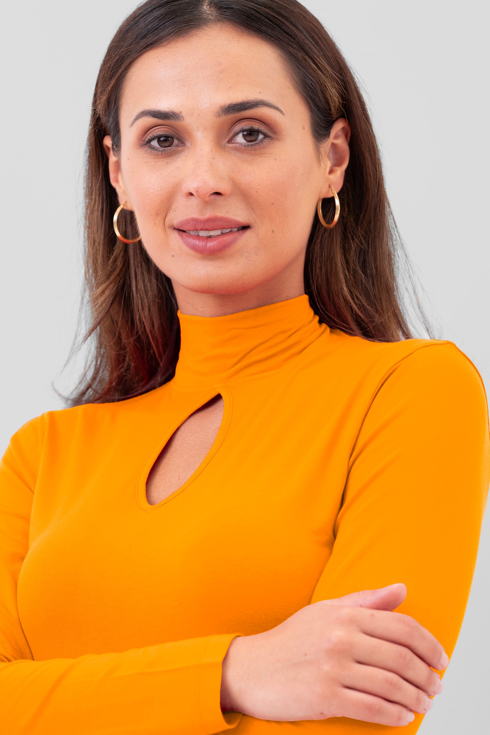 Womens High Neck Long Sleeve Playsuit