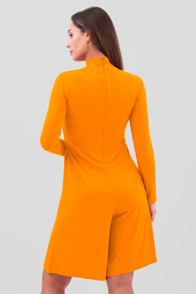 Womens High Neck Long Sleeve Playsuit