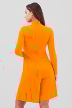 Womens High Neck Long Sleeve Playsuit