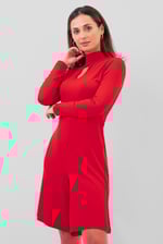 Womens High Neck Long Sleeve Playsuit