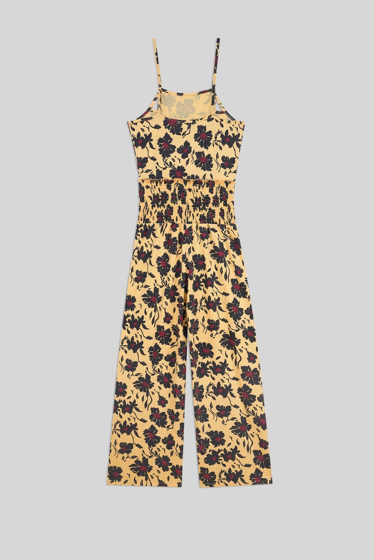 Smocked Waist Floral Printed Jumpsuit