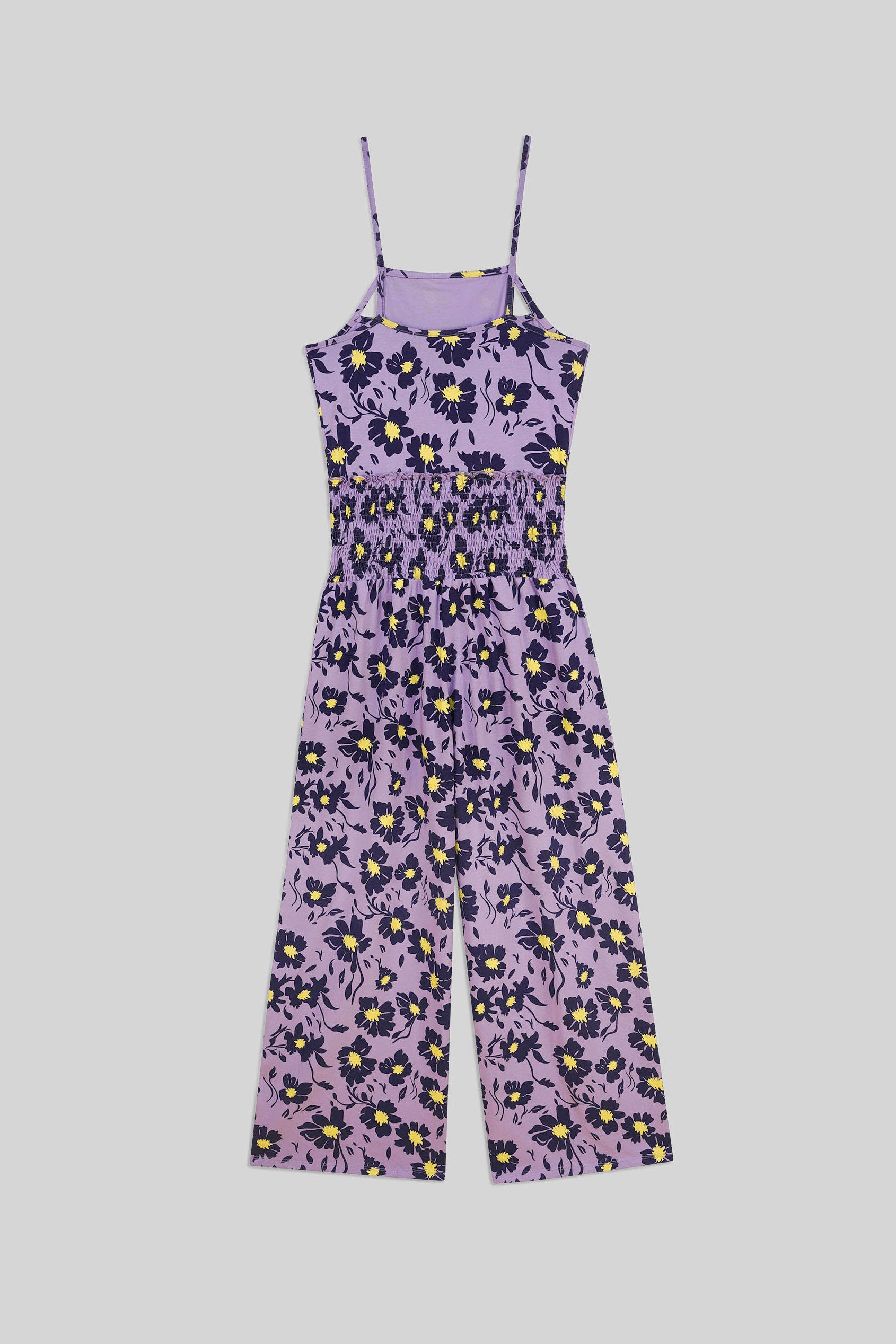 Smocked Waist Floral Printed Jumpsuit