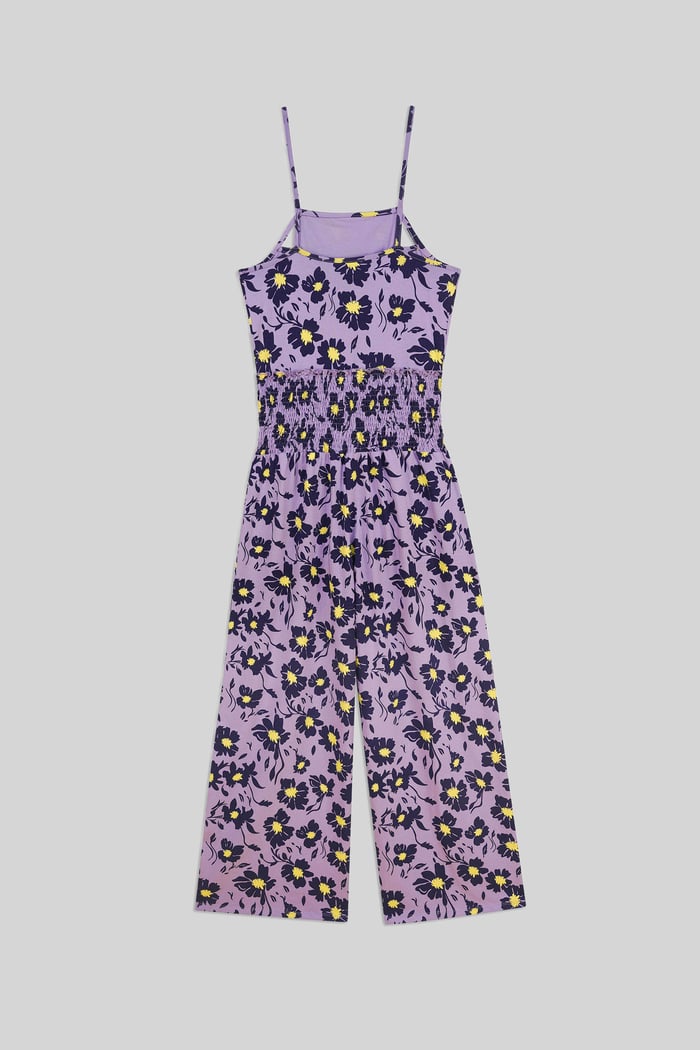 Smocked Waist Floral Printed Jumpsuit