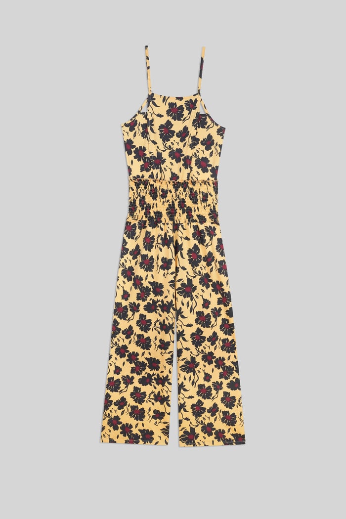Smocked Waist Floral Printed Jumpsuit