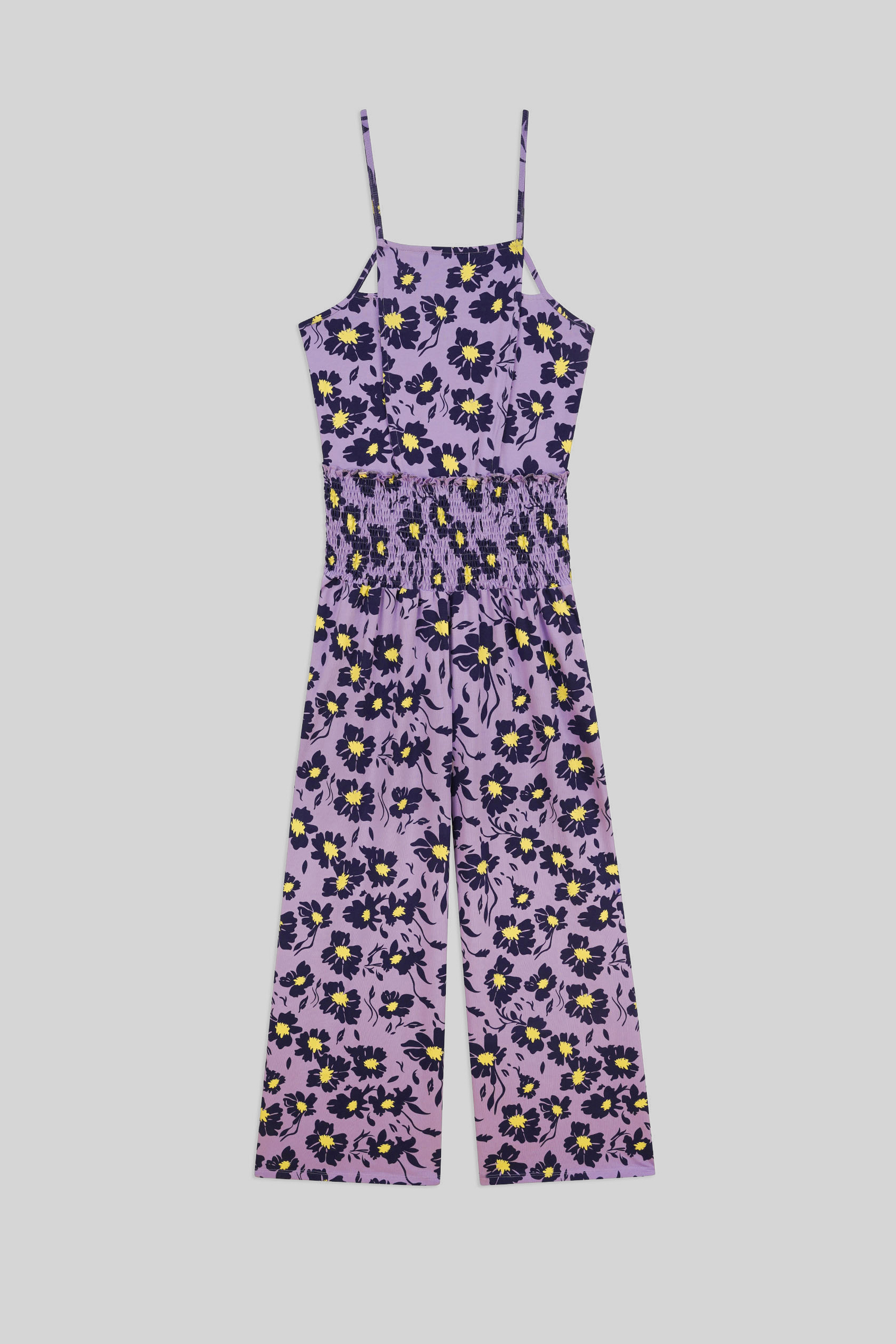 Smocked Waist Floral Printed Jumpsuit