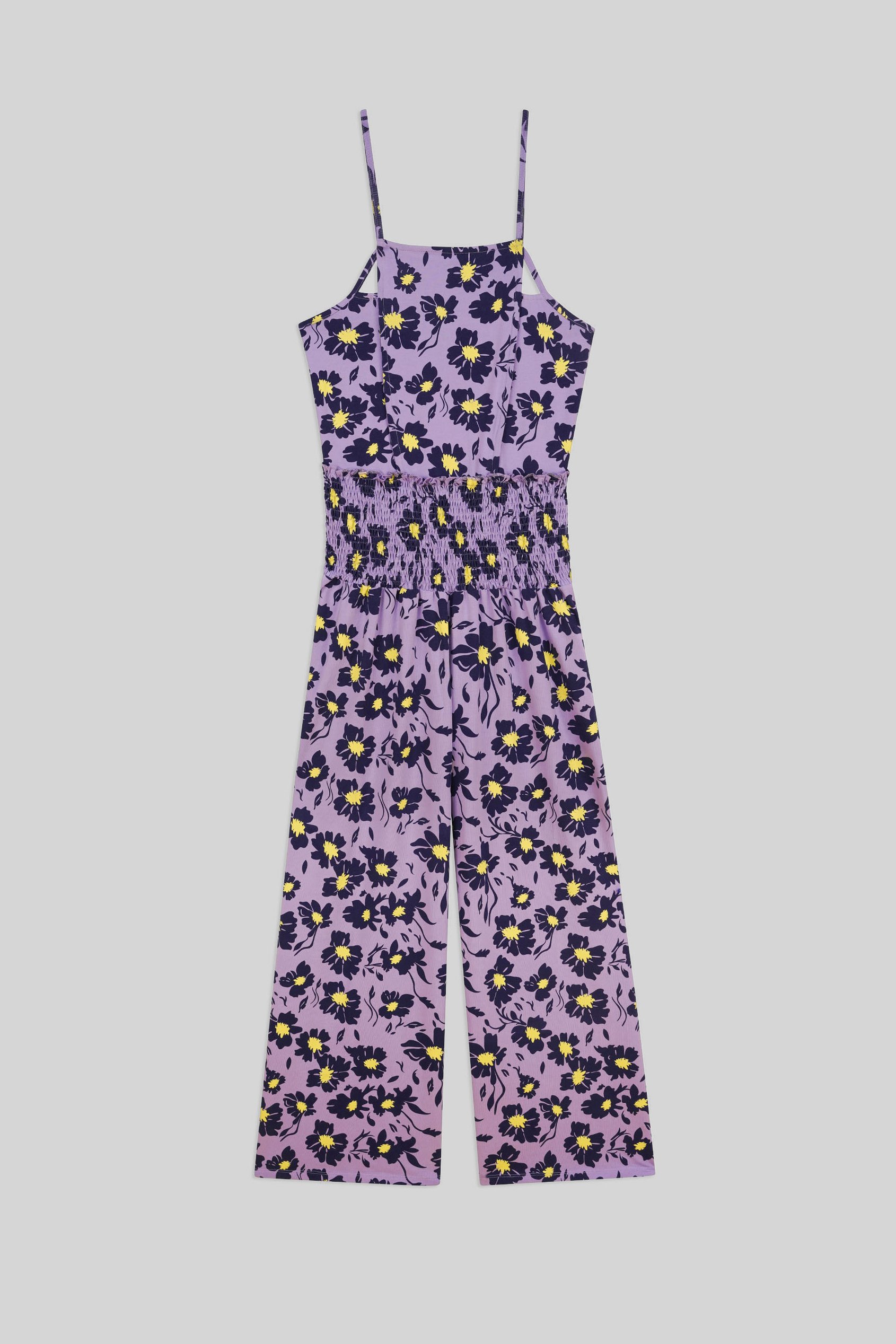 Smocked Waist Floral Printed Jumpsuit