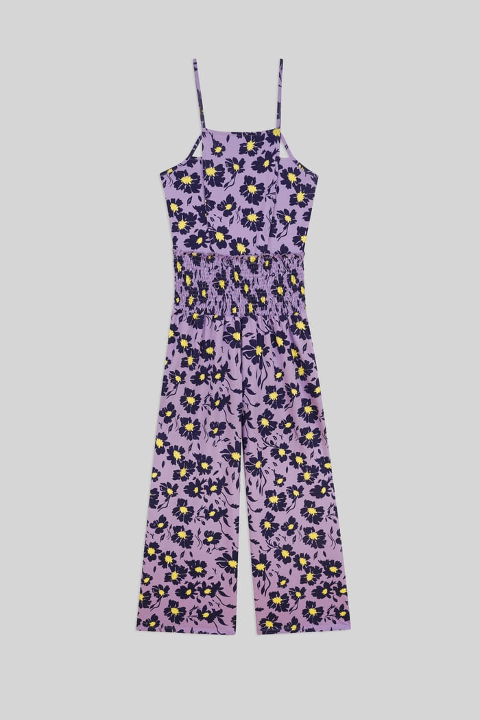 Smocked Waist Floral Printed Jumpsuit