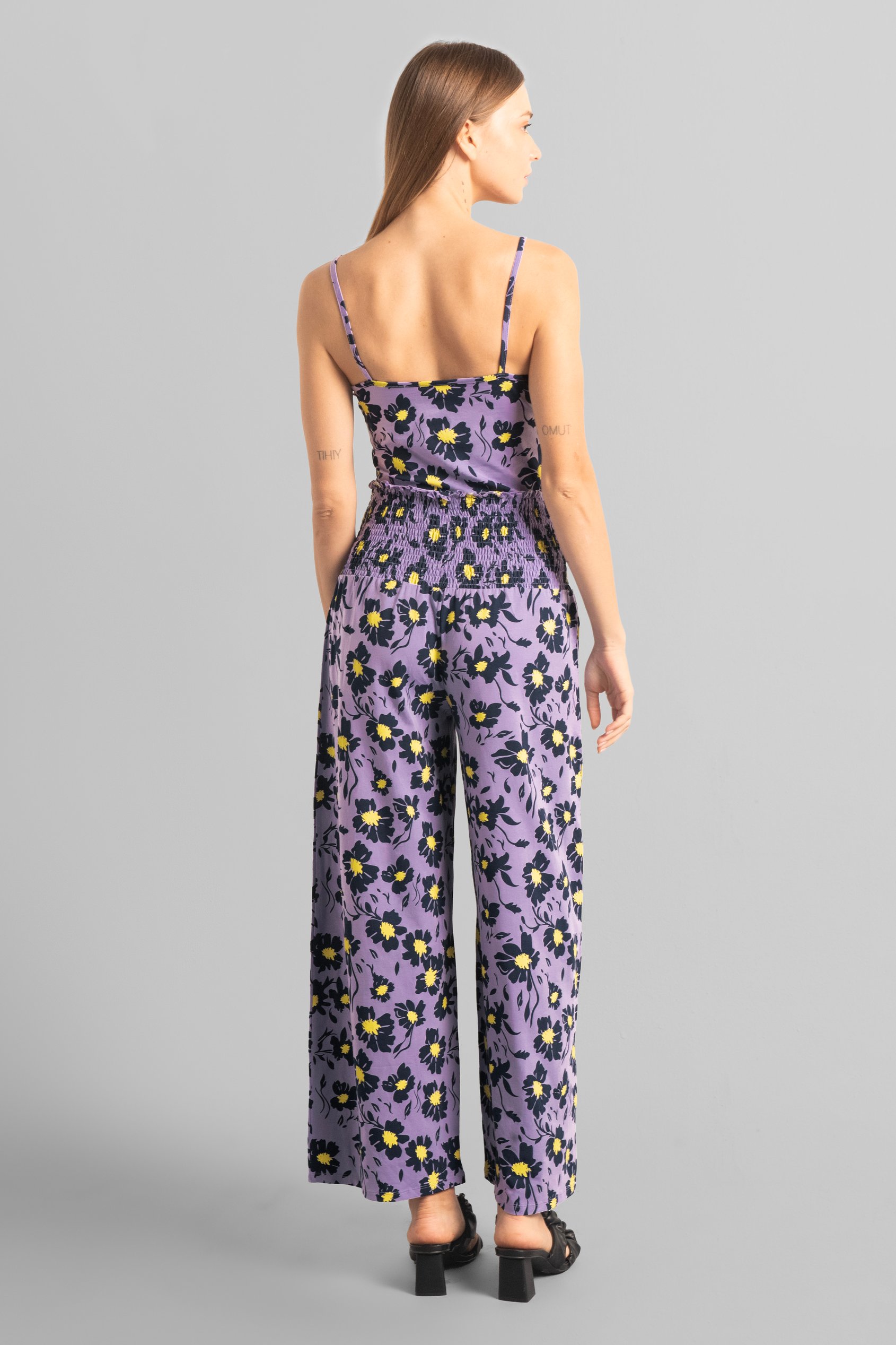 Smocked Waist Floral Printed Jumpsuit