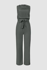 Women’s Sleeveless Blended Fabric Jumpsuit