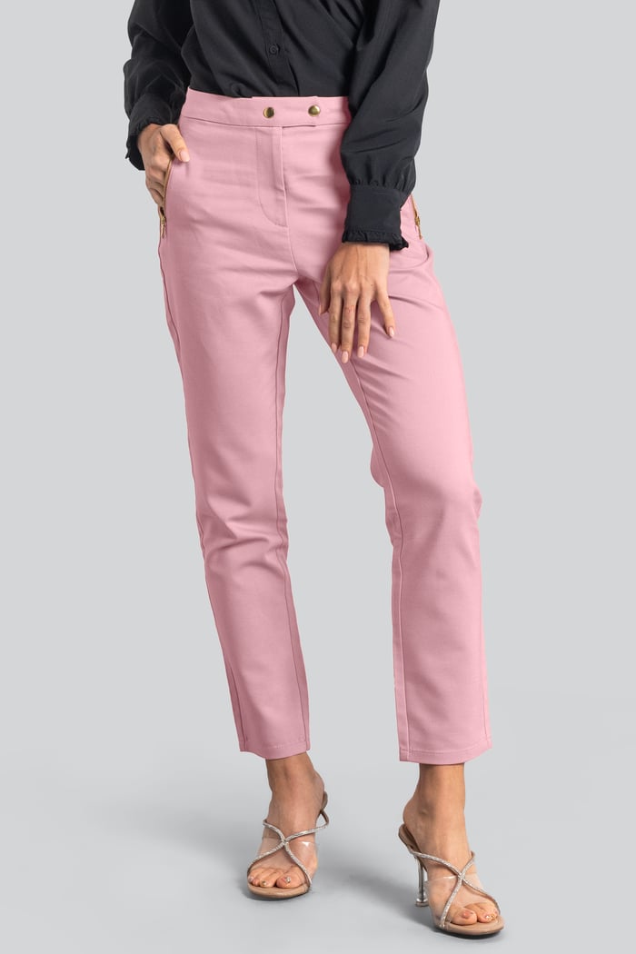 Stretch Slim Side Zip Pocket Trouser