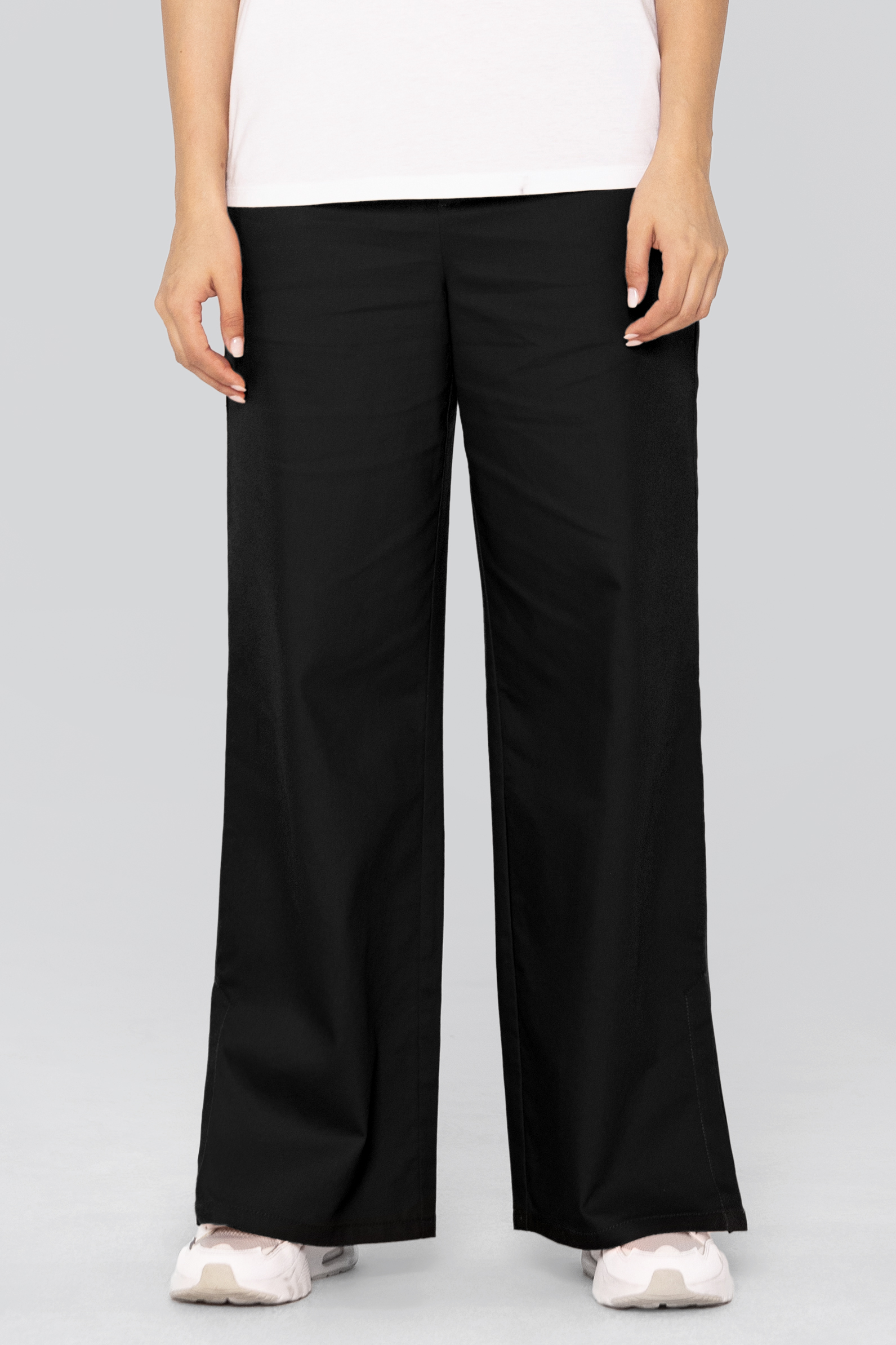 Wide Leg Split Hem Trousers
