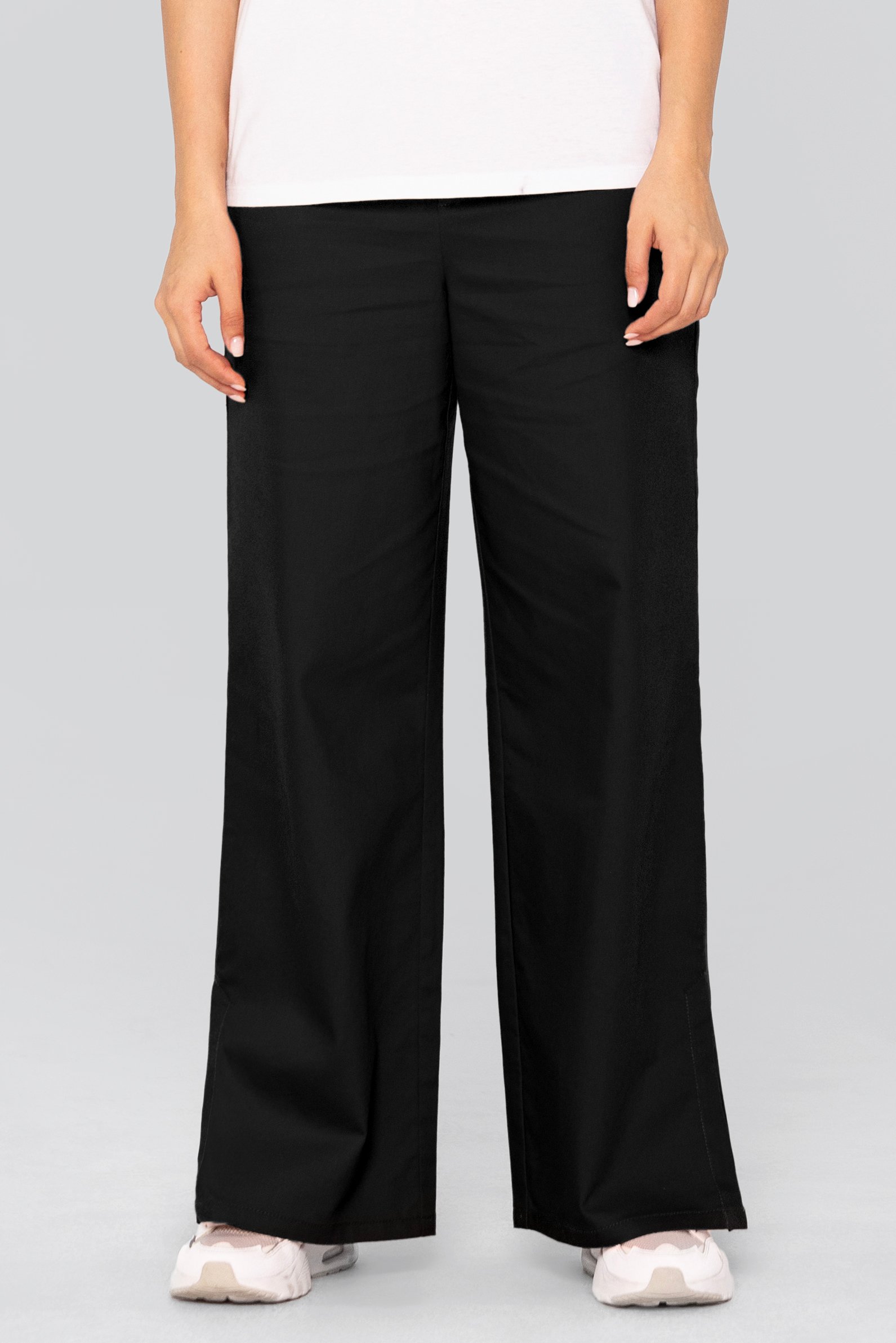 Wide Leg Split Hem Trousers