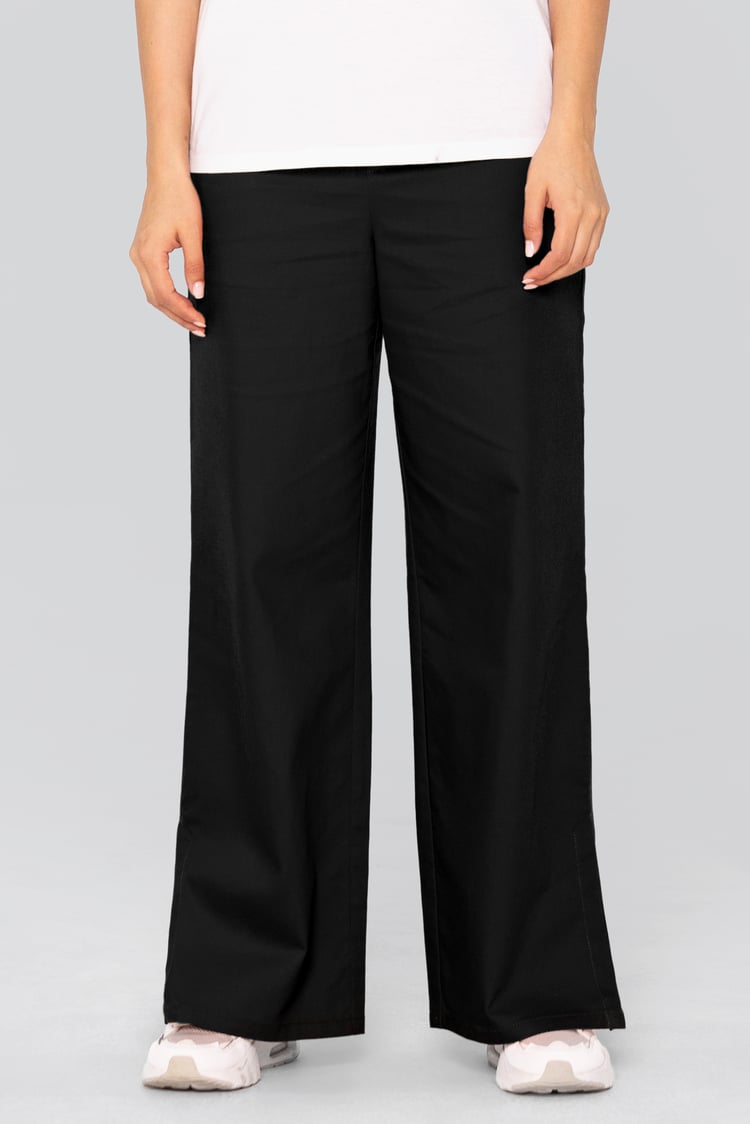 Wide Leg Split Hem Trousers