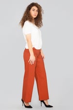 Wide Leg Split Hem Trousers