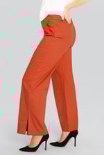 Wide Leg Split Hem Trousers