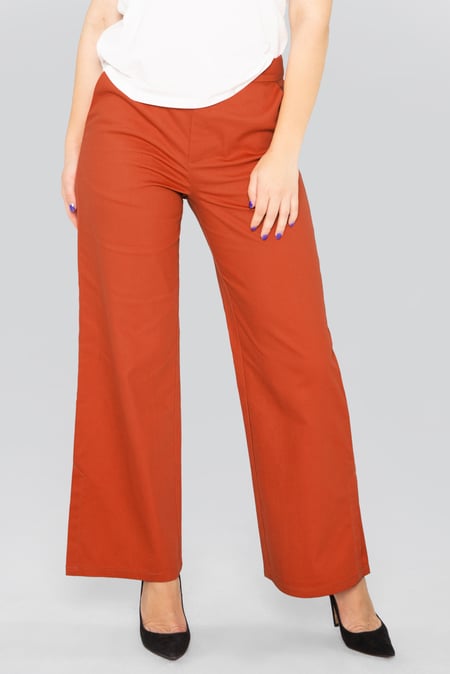 Black Wide Leg Split Hem Trousers