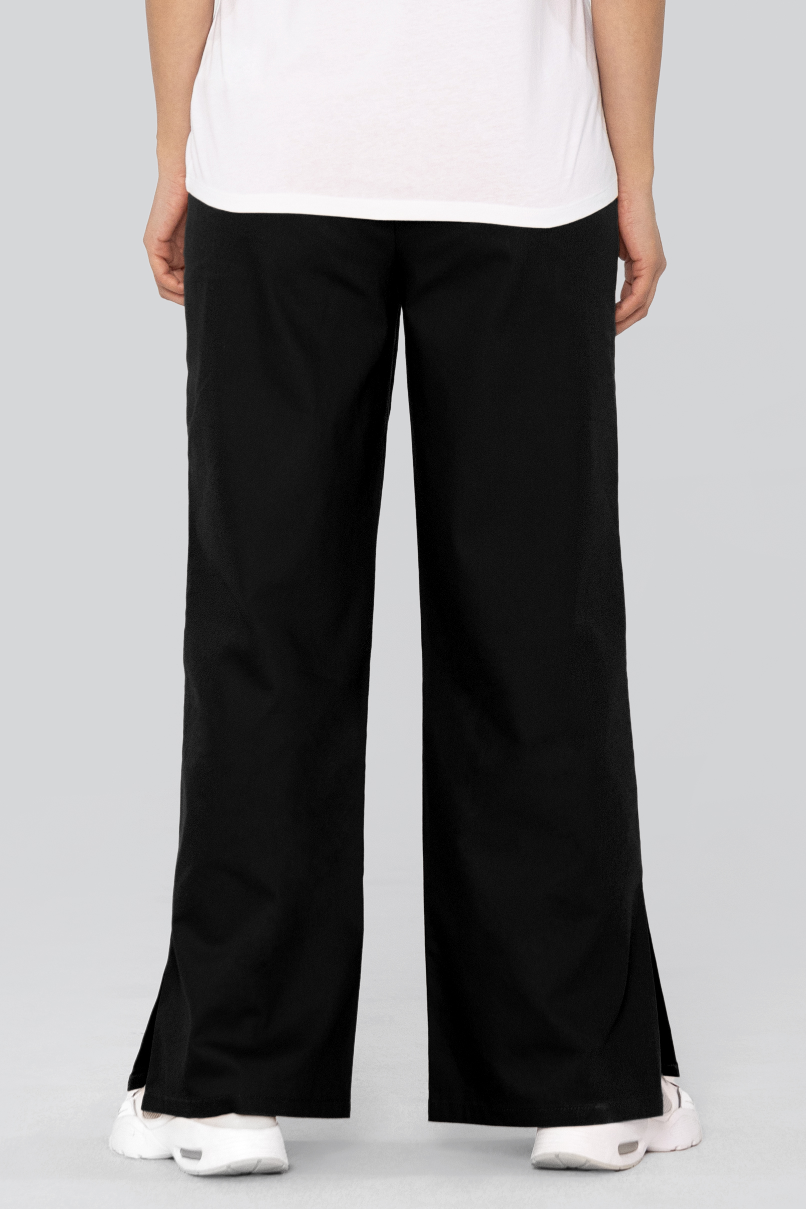 Wide Leg Split Hem Trousers