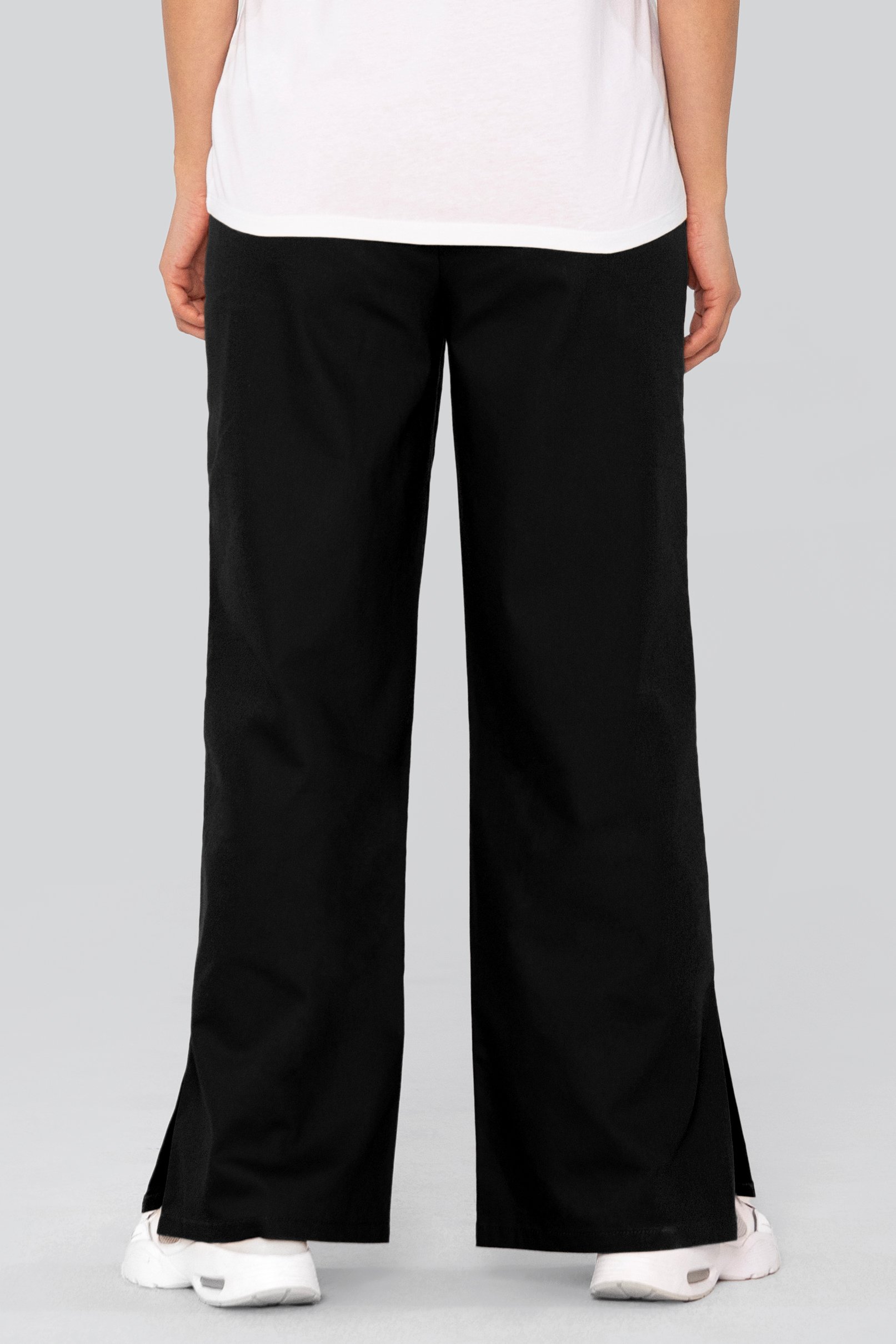 Wide Leg Split Hem Trousers