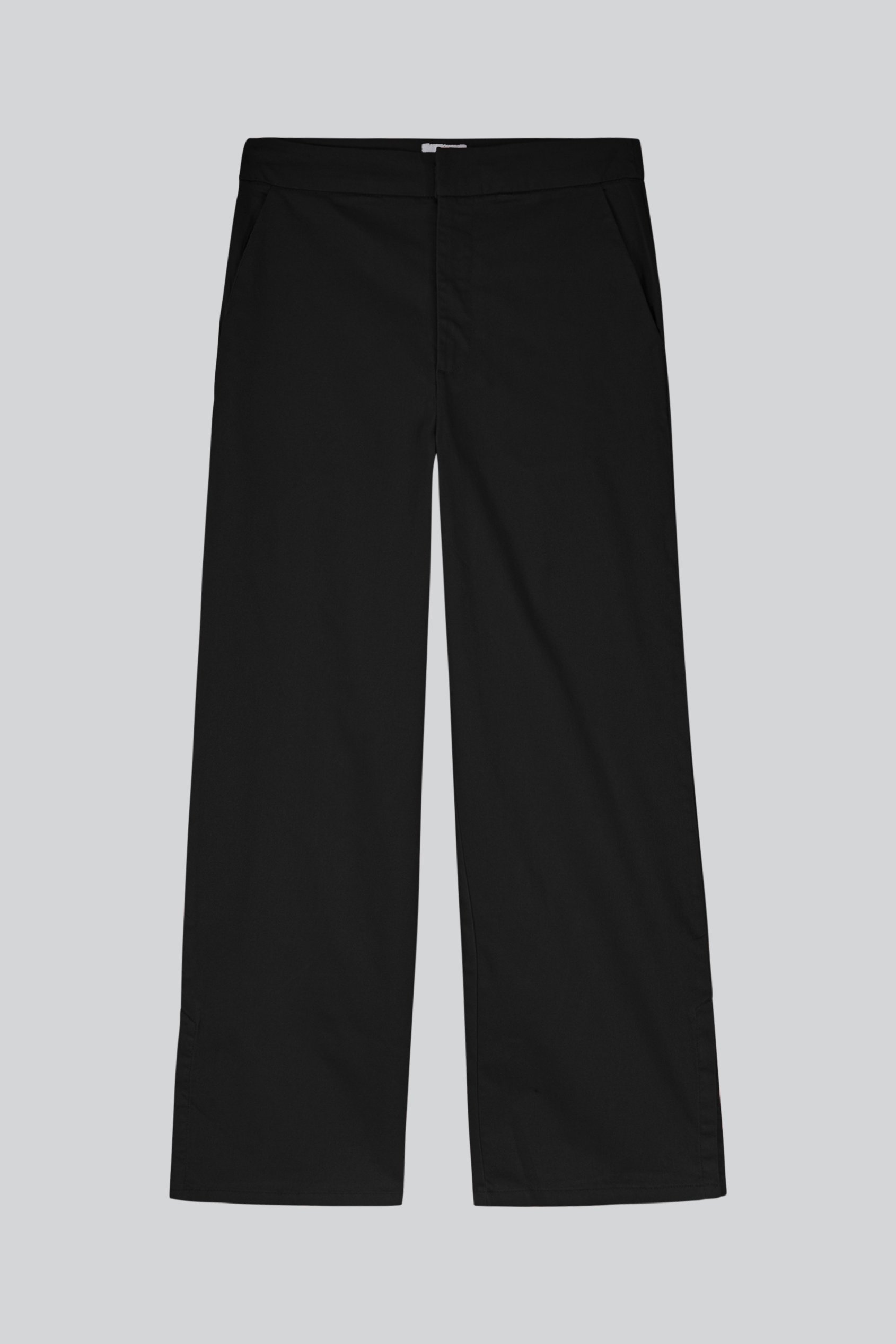 Wide Leg Split Hem Trousers