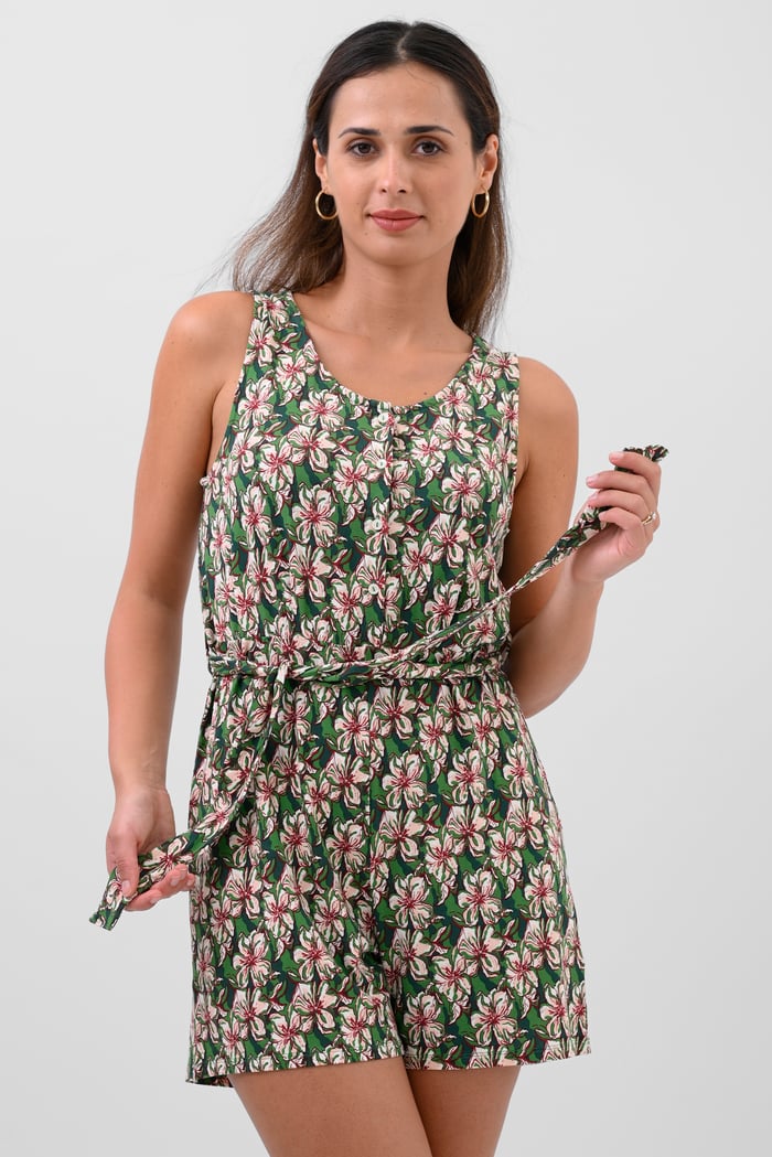 Wild Flower Print Playsuit