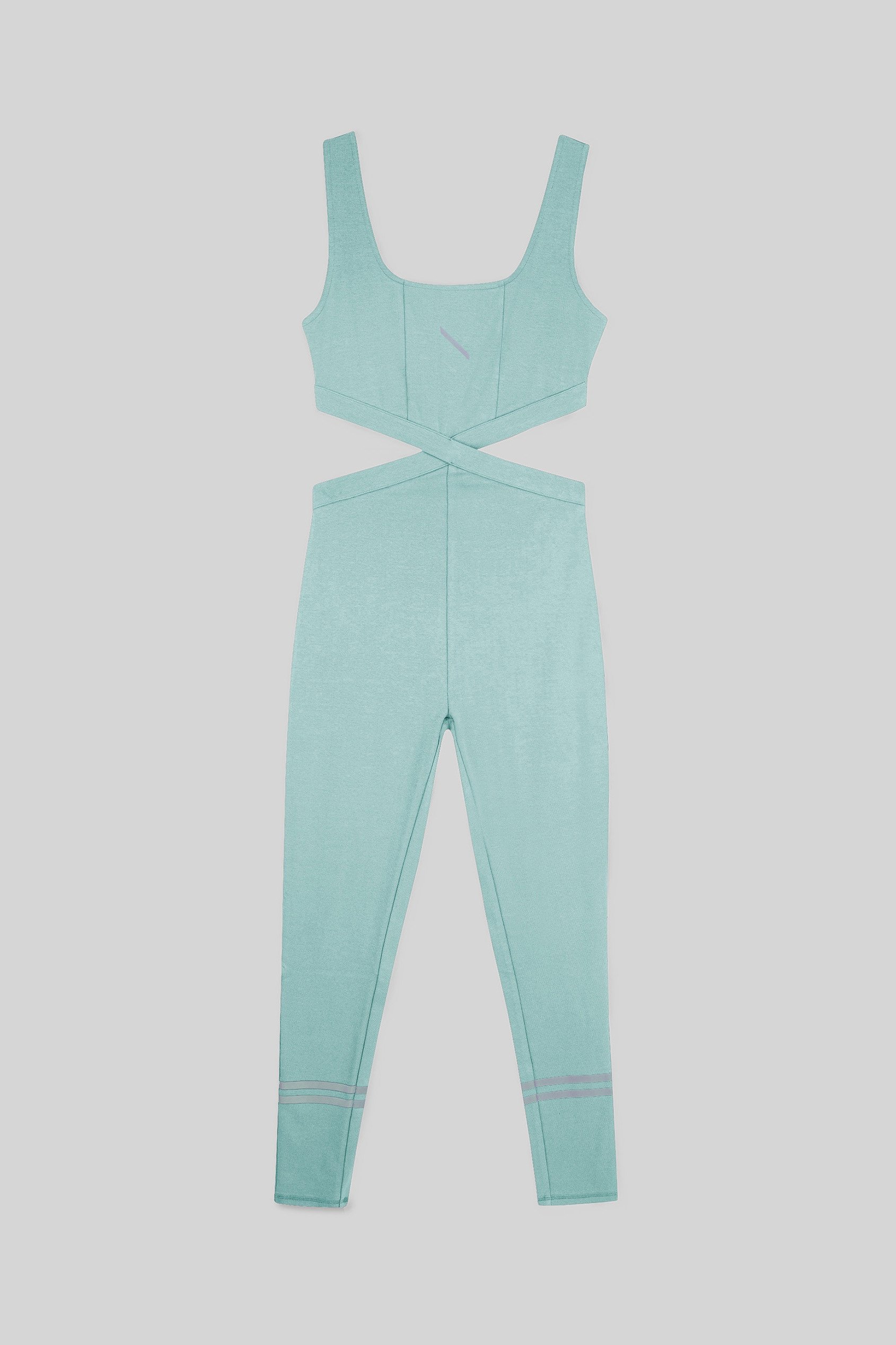 Reflective Print Bodycon Active Jumpsuit