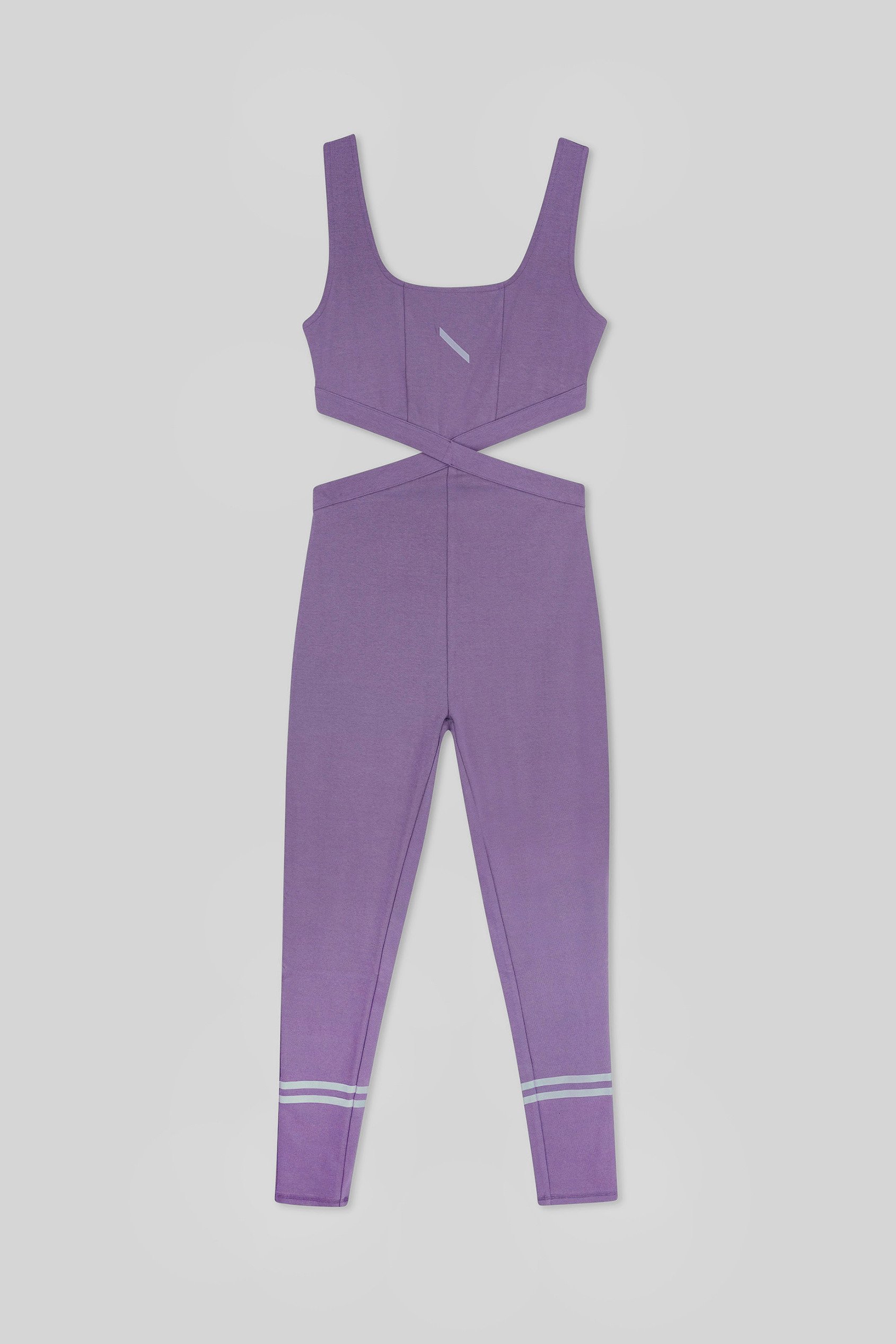 Reflective Print Bodycon Active Jumpsuit