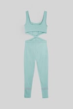 Reflective Print Bodycon Active Jumpsuit