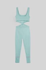 Reflective Print Bodycon Active Jumpsuit