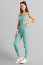 Reflective Print Bodycon Active Jumpsuit