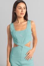 Reflective Print Bodycon Active Jumpsuit