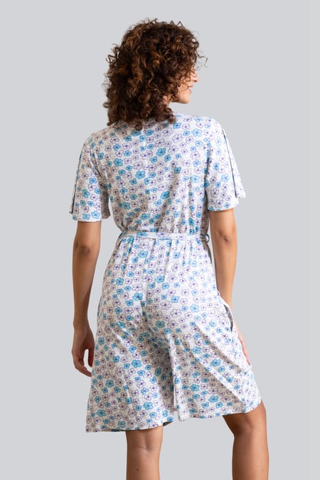 Womens White Daisy Floral Print Ribbed Playsuit