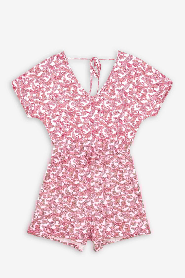 Roll up Sleeves AOP Play Suit