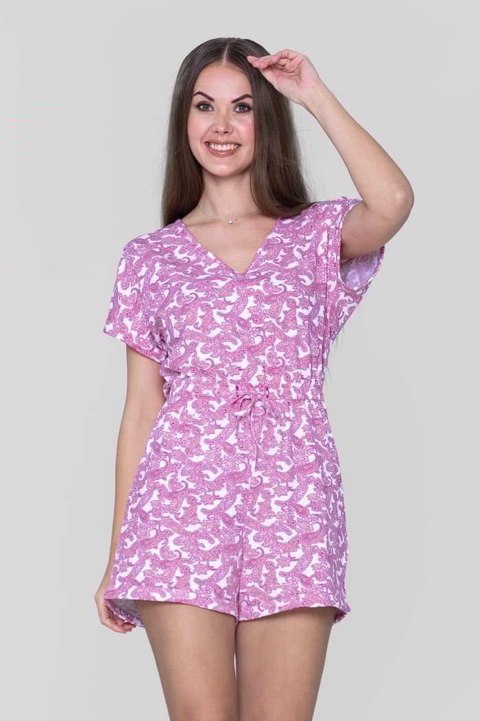 Roll up Sleeves AOP Play Suit