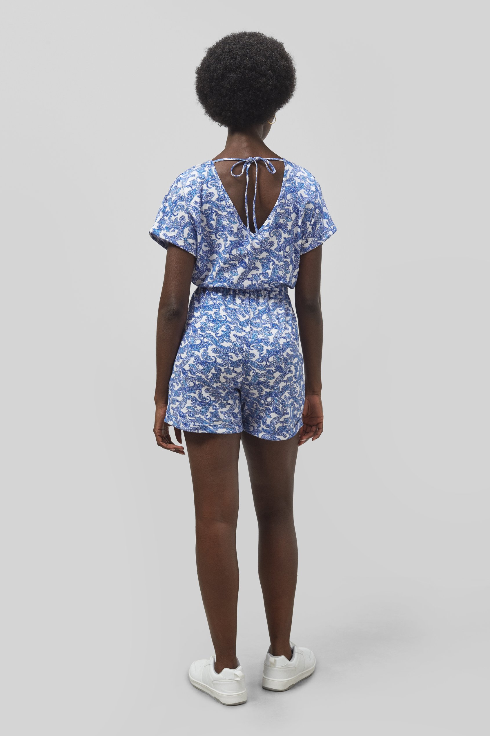 Roll up Sleeves AOP Play Suit